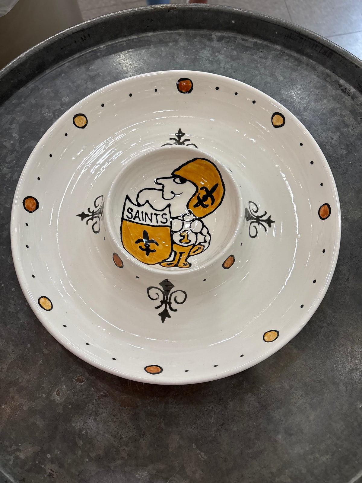 Jan Salzer Art Saints Round Chip & Dip - Little Miss Muffin Children & Home