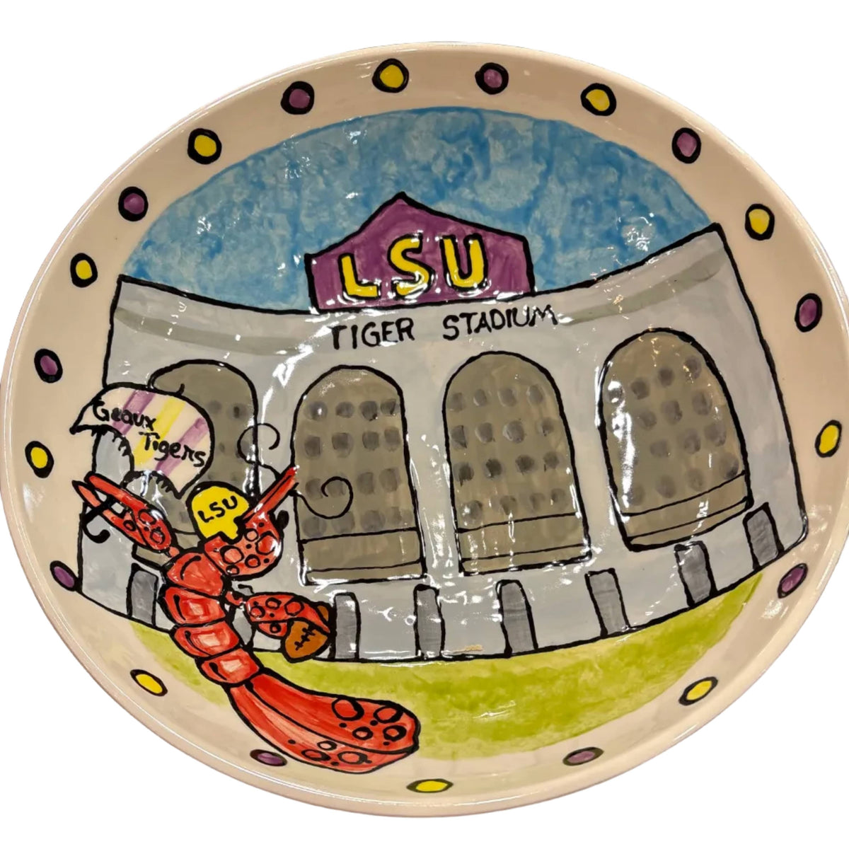 Jan Salzer Art LSU Medium Bowl - Little Miss Muffin Children & Home