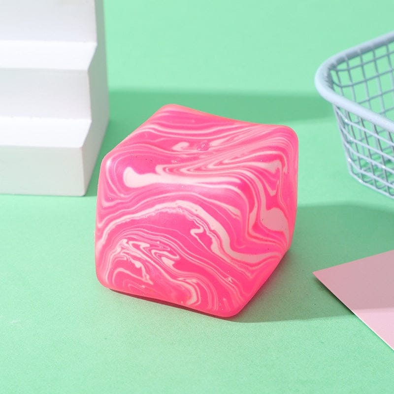 Auraquise Pink Marble Ice Cube Squishy Slow Rising Stress Relief Fidget Toy - Little Miss Muffin Children & Home