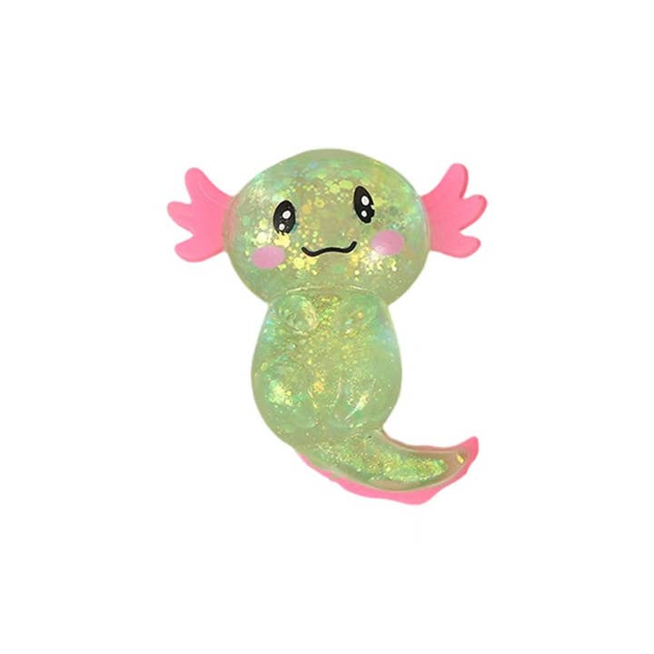 Auraquise Salamander with Gold Glitter Squishy Stress Relief Squeeze Toy, 3 Colors Available - Little Miss Muffin Children & Home