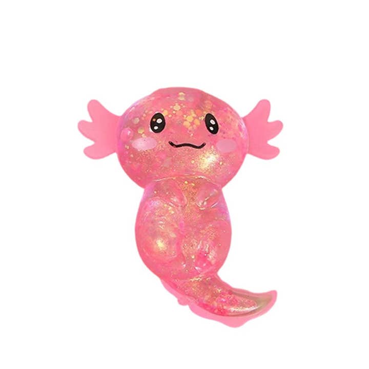 Auraquise Salamander with Gold Glitter Squishy Stress Relief Squeeze Toy, 3 Colors Available - Little Miss Muffin Children & Home