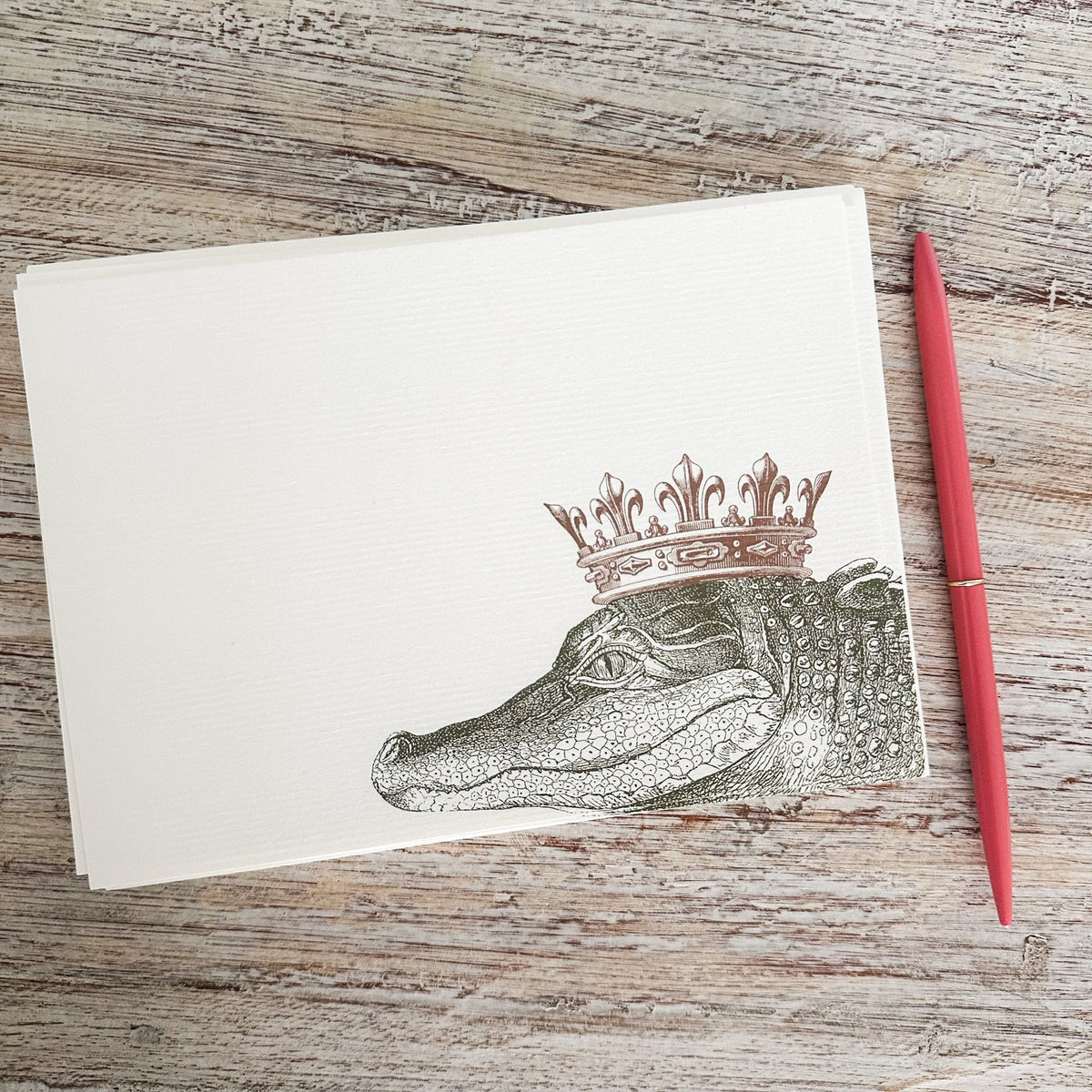 Alexa Pulitzer King Gator Horizontal A7 Note Cards - Little Miss Muffin Children & Home