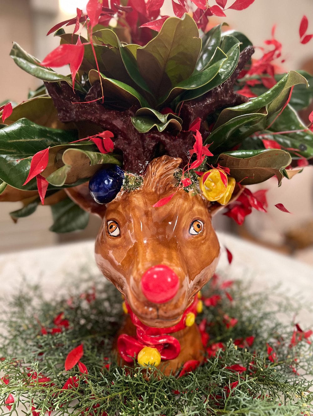 Abigail's Home Decor Abigail's Hanz Handmade Ceramic Reindeer Head Vase, 18" - Little Miss Muffin Children & Home