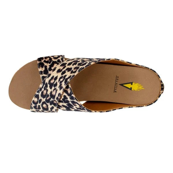 Volatile Volatile Ablette Criss Cross Sandal in Leopard - Little Miss Muffin Children & Home