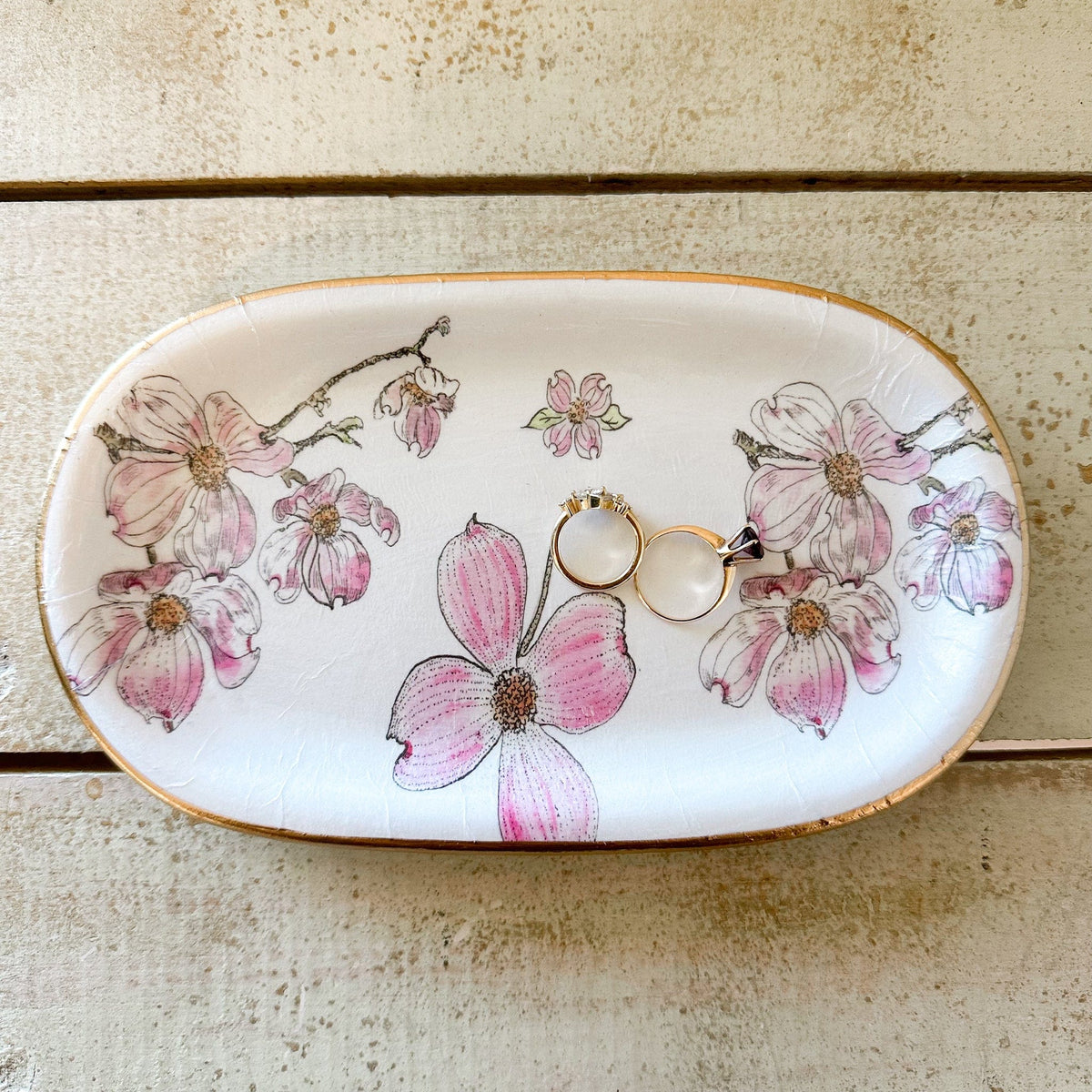 Ten Twenty Six Designs Dogwood Large Ceramic Jewelry Tray - Little Miss Muffin Children & Home