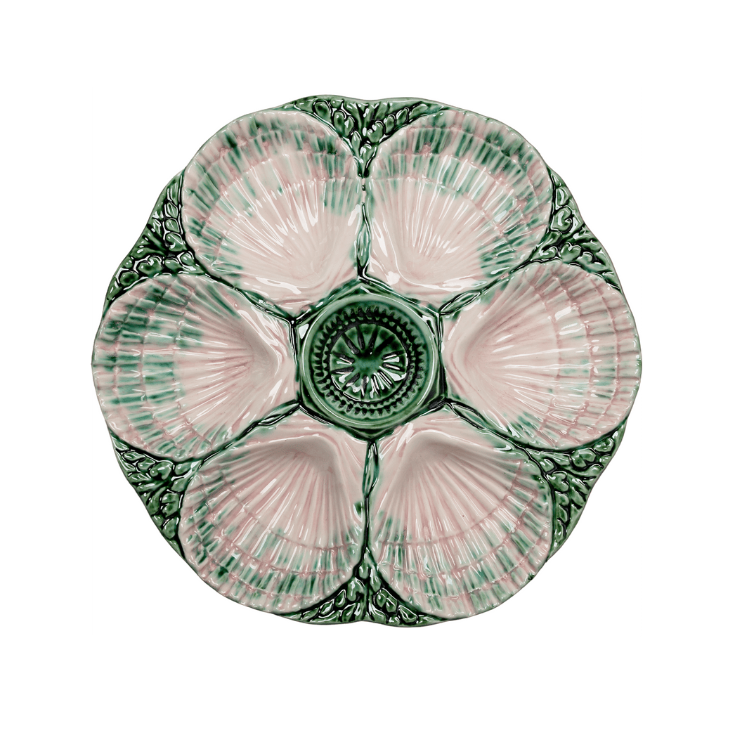 Green & Pink NOLA Oyster Plate