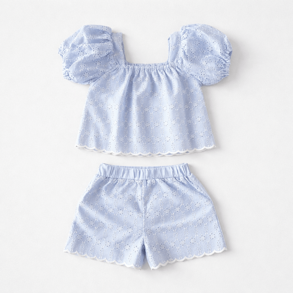 Serenity Blue Eyelet Grace Set