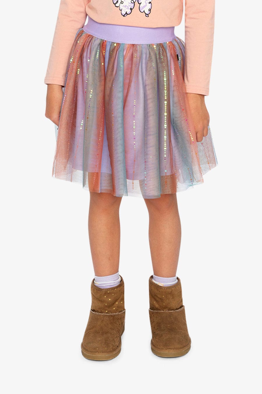 Deux Par Deux Printed Multi Gradient Skirt - Little Miss Muffin Children & Home