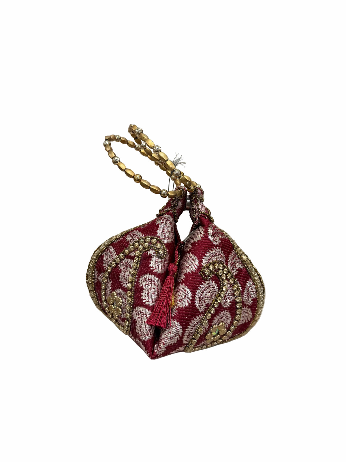 Sibylla Delphica Sibylla Delphica Silk Brocade Sari Clutch Bag in Burgundy - Little Miss Muffin Children & Home