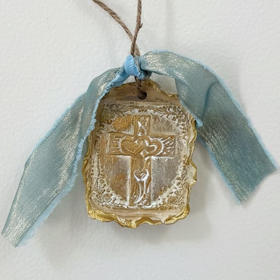 Lisa Devlin Designs Crucifix with Two Rings Religious Plaque - Little Miss Muffin Children & Home
