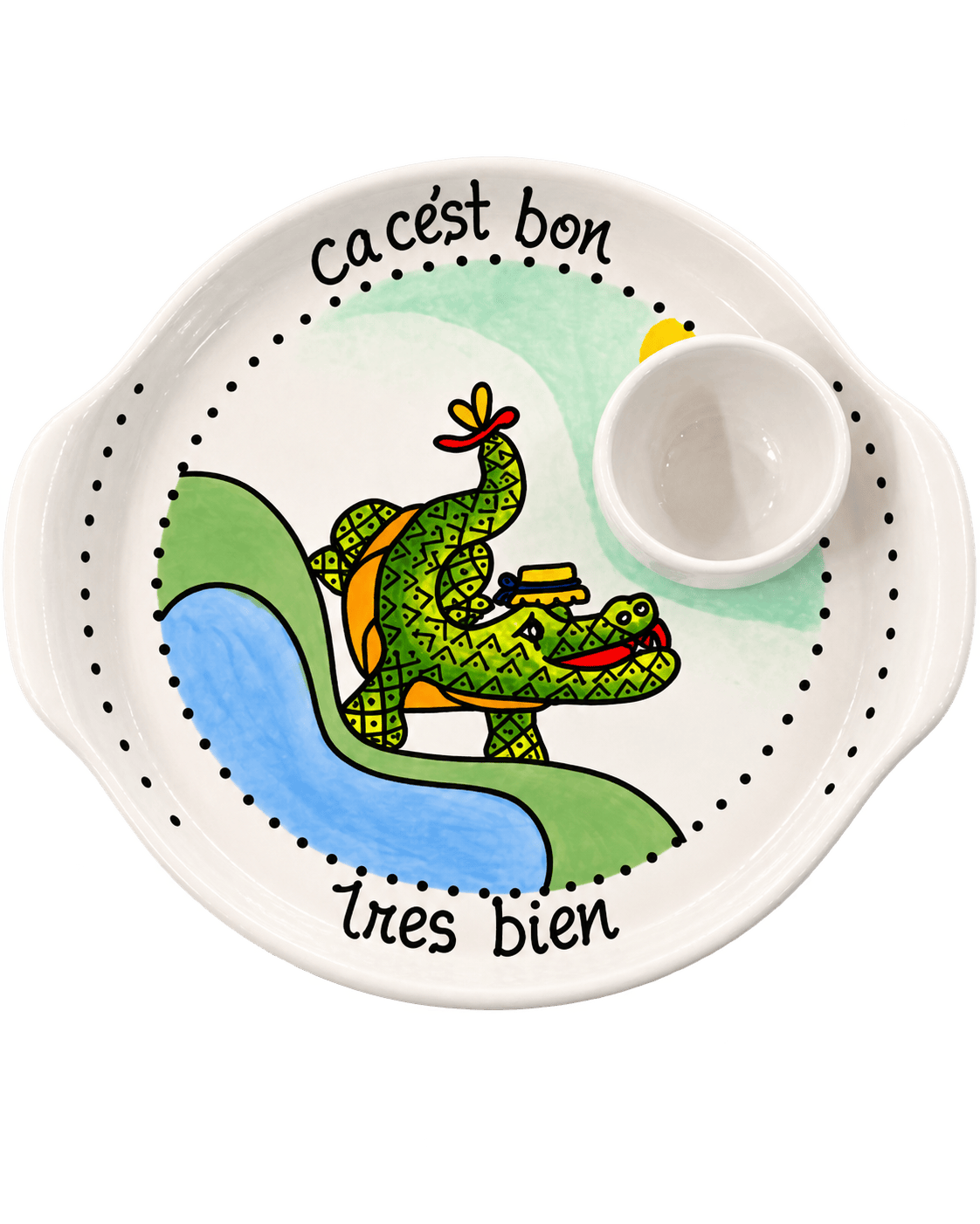 Jan Salzer Art Alligator Charcuterie with Cup - Little Miss Muffin Children & Home