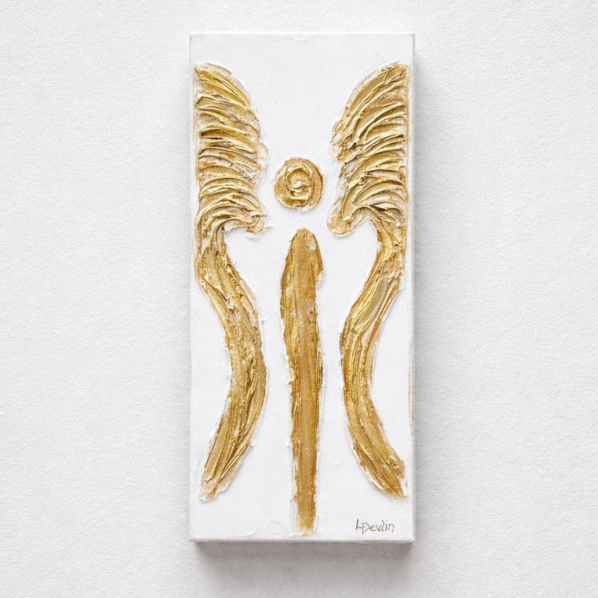 Lisa Devlin Designs Angel Art 4x12 Gold/Silver/White - Little Miss Muffin Children & Home