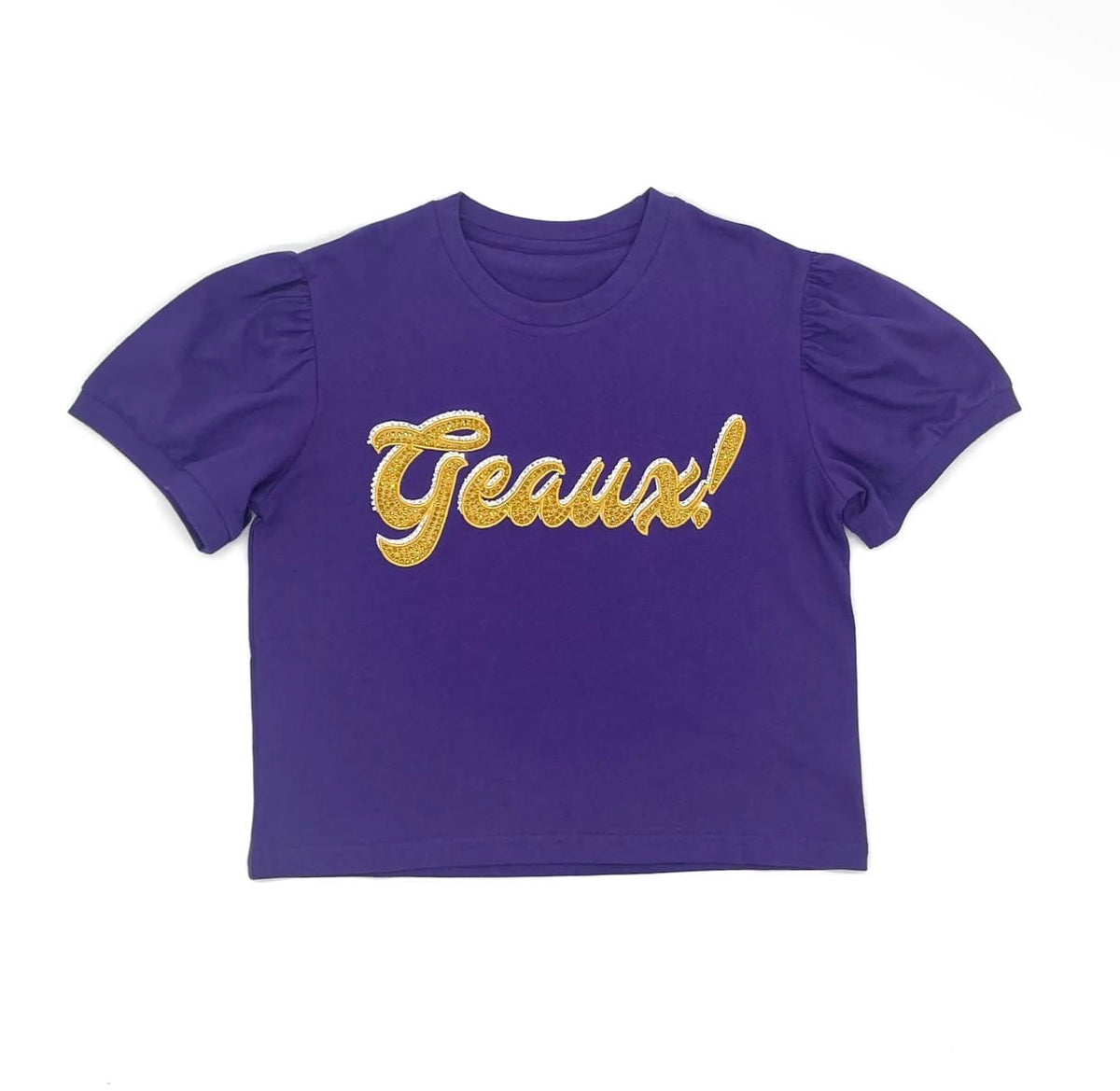Blended Spirit Puff Sleeve Geaux Top - Little Miss Muffin Children & Home