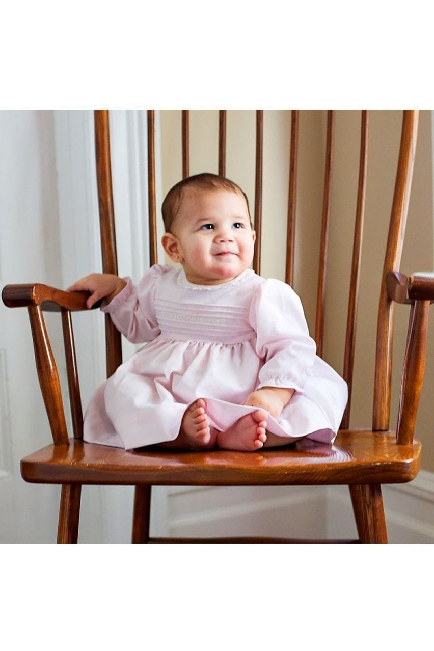 Carriage Boutique Baby Girl Light Pink Long Sleeve Dress - Little Miss Muffin Children & Home