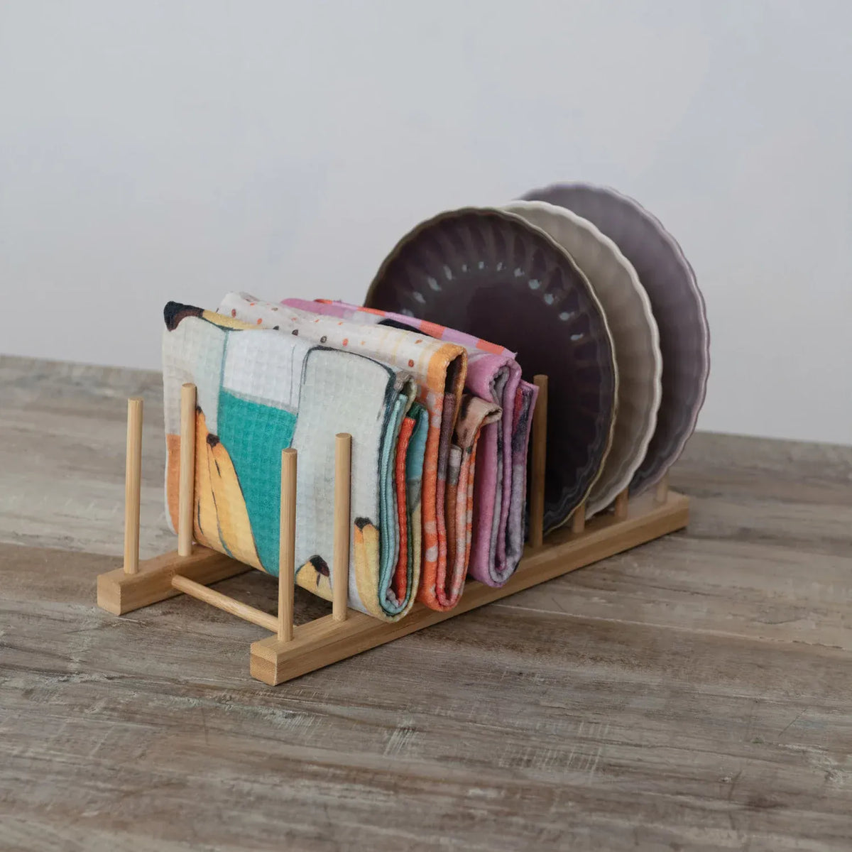 Bamboo Display Rack with 8 Sections