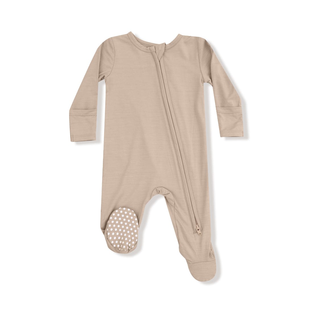 Basics Smoke Gray 2 Way Zipper Footie