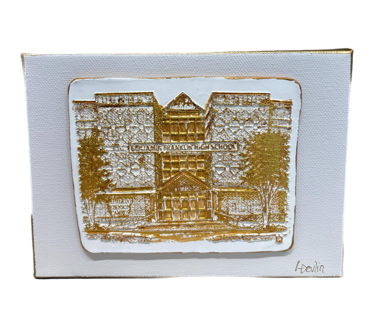 Lisa Devlin Designs Ashley Ben Franklin Clay Piece on Canvas - Little Miss Muffin Children & Home