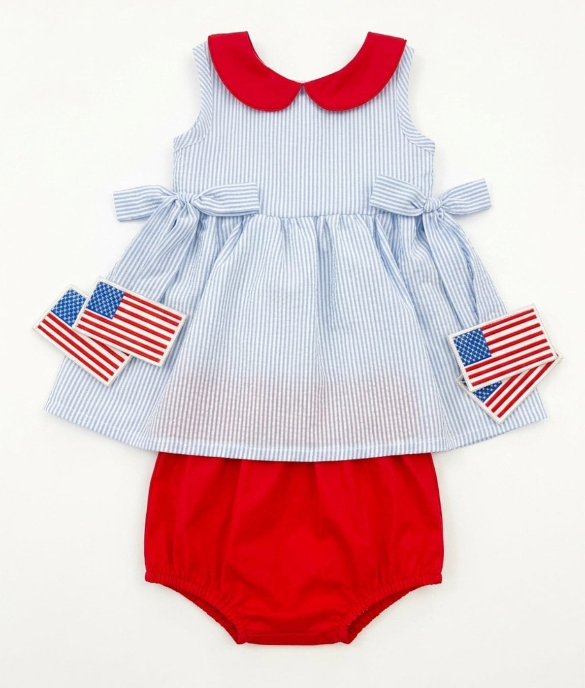 City Beautiful Children's Apparel Flag Side Tag Bloomer Set - Little Miss Muffin Children & Home