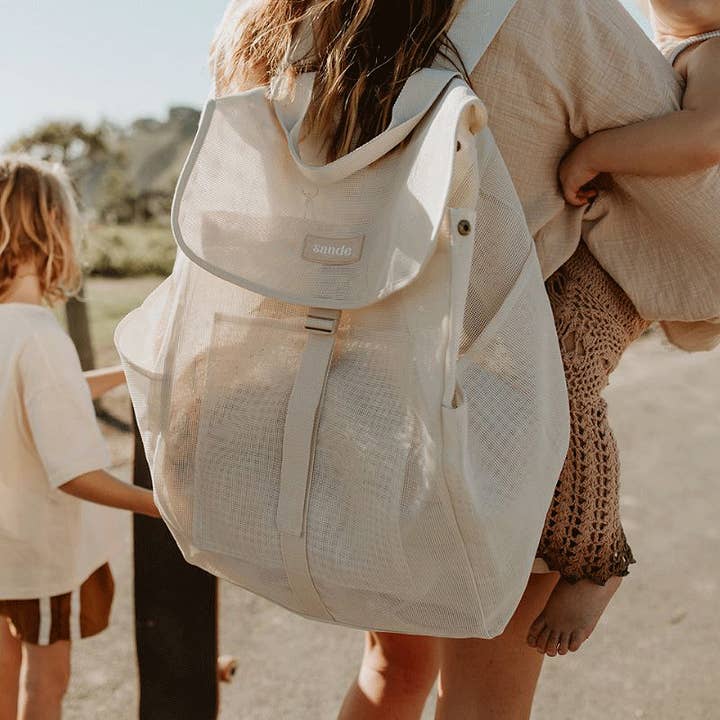Beach Hauler™ Mesh Backpack in Sand