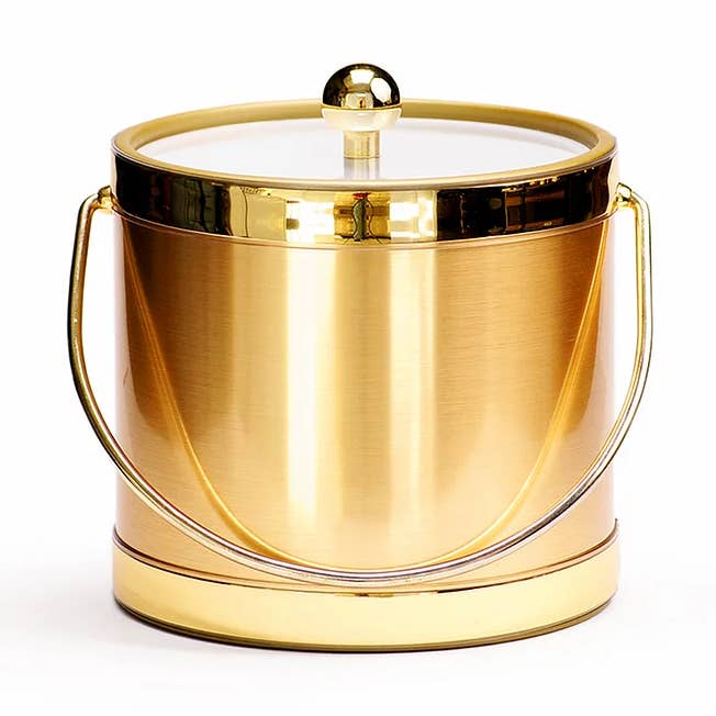Brushed Gold 3 Quart Ice Bucket