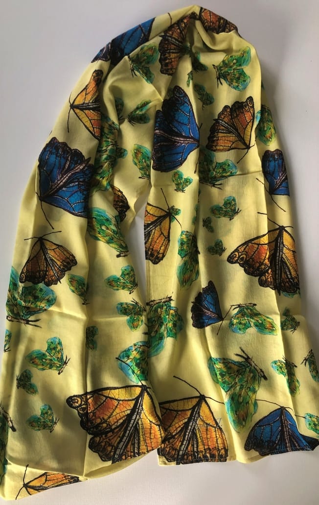 Nina J Butterfly Creation Cotton Scarf - Little Miss Muffin Children & Home