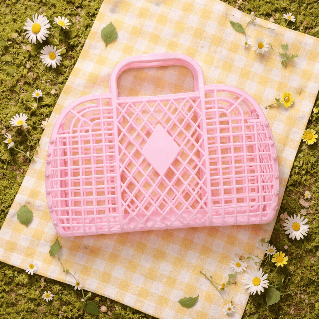 Retro Basket Jelly Bag in Bubblegum Pink