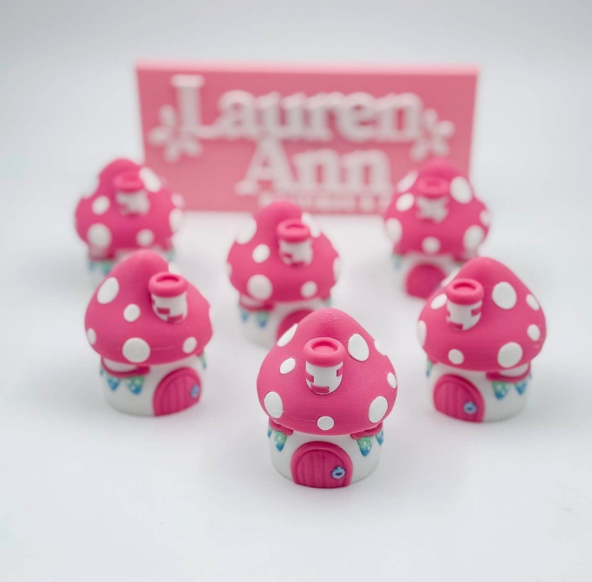 Lauren Ann Boutique & Designs Pink Mushroom House Clicker - Little Miss Muffin Children & Home