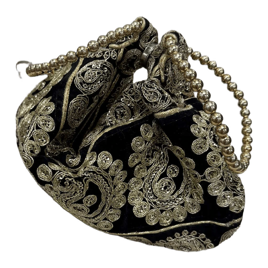 Sibylla Delphica Sibylla Delphica Silk Brocade Sari Clutch Bag in Black - Little Miss Muffin Children & Home