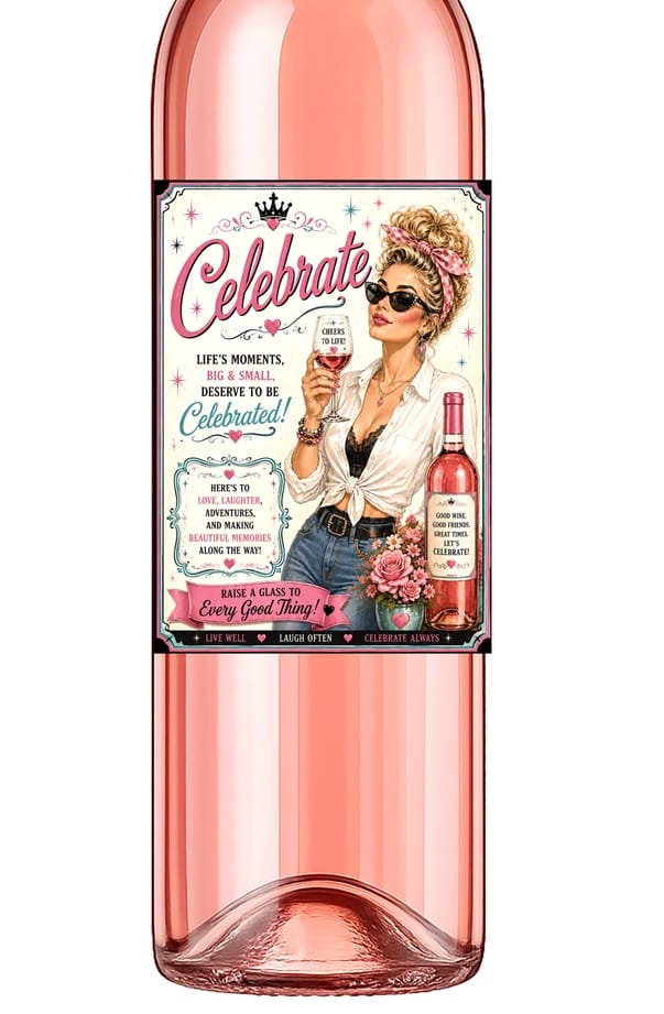 Sassy Talkin Sassy Vine Celebrate Wine Label - Little Miss Muffin Children & Home