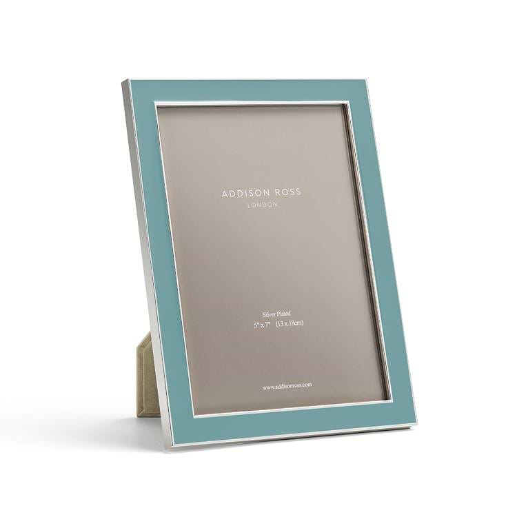 Chambray Enamel & Silver Frame