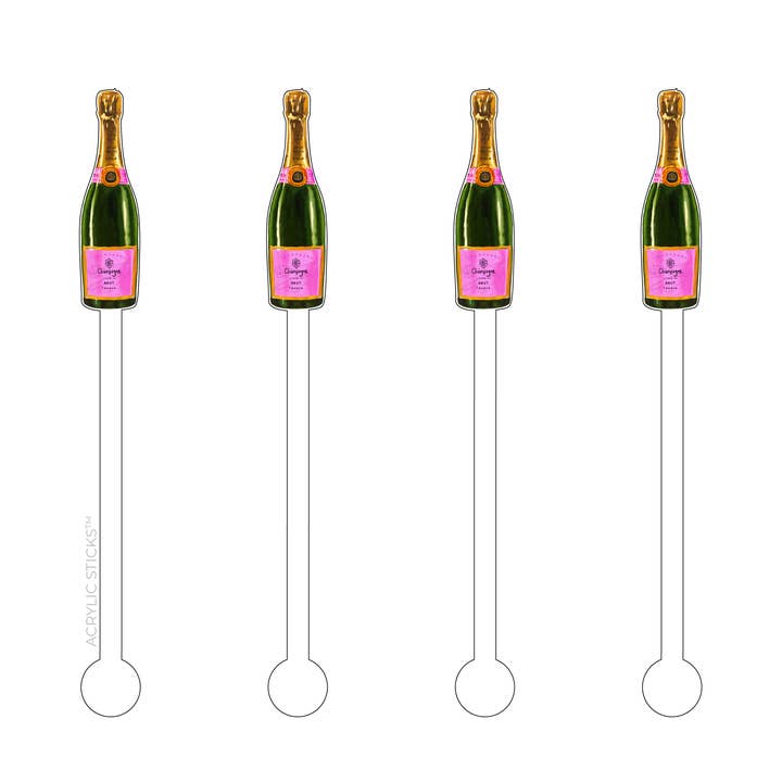 Champagne Set 4 Acrylic Stir Sticks