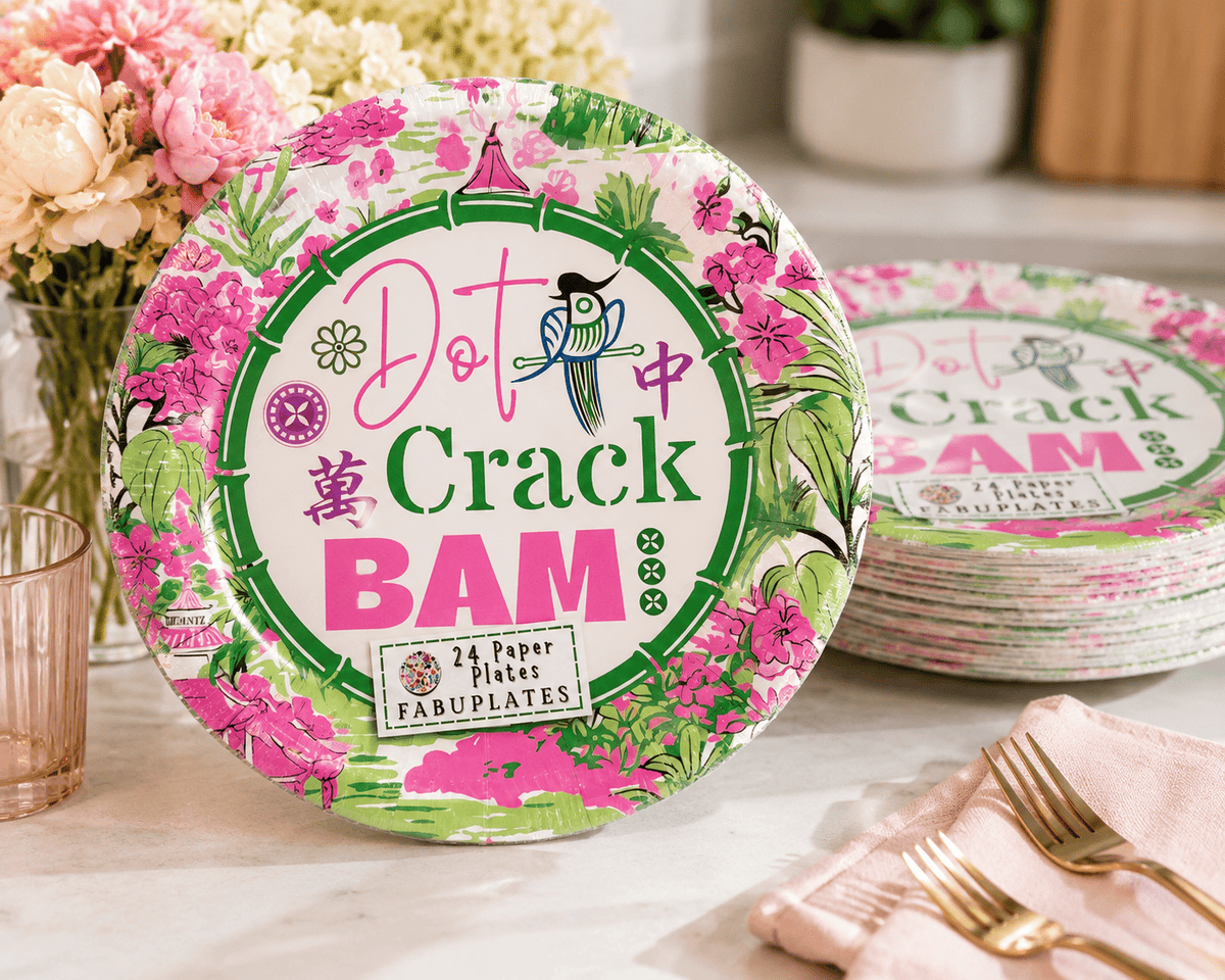 Fabuplates Dot Crack Bam 7” Original Plate - Little Miss Muffin Children & Home