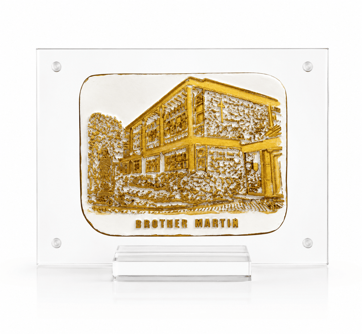 Lisa Devlin Designs Brother Martin Clay Piece on Acrylic - Little Miss Muffin Children & Home