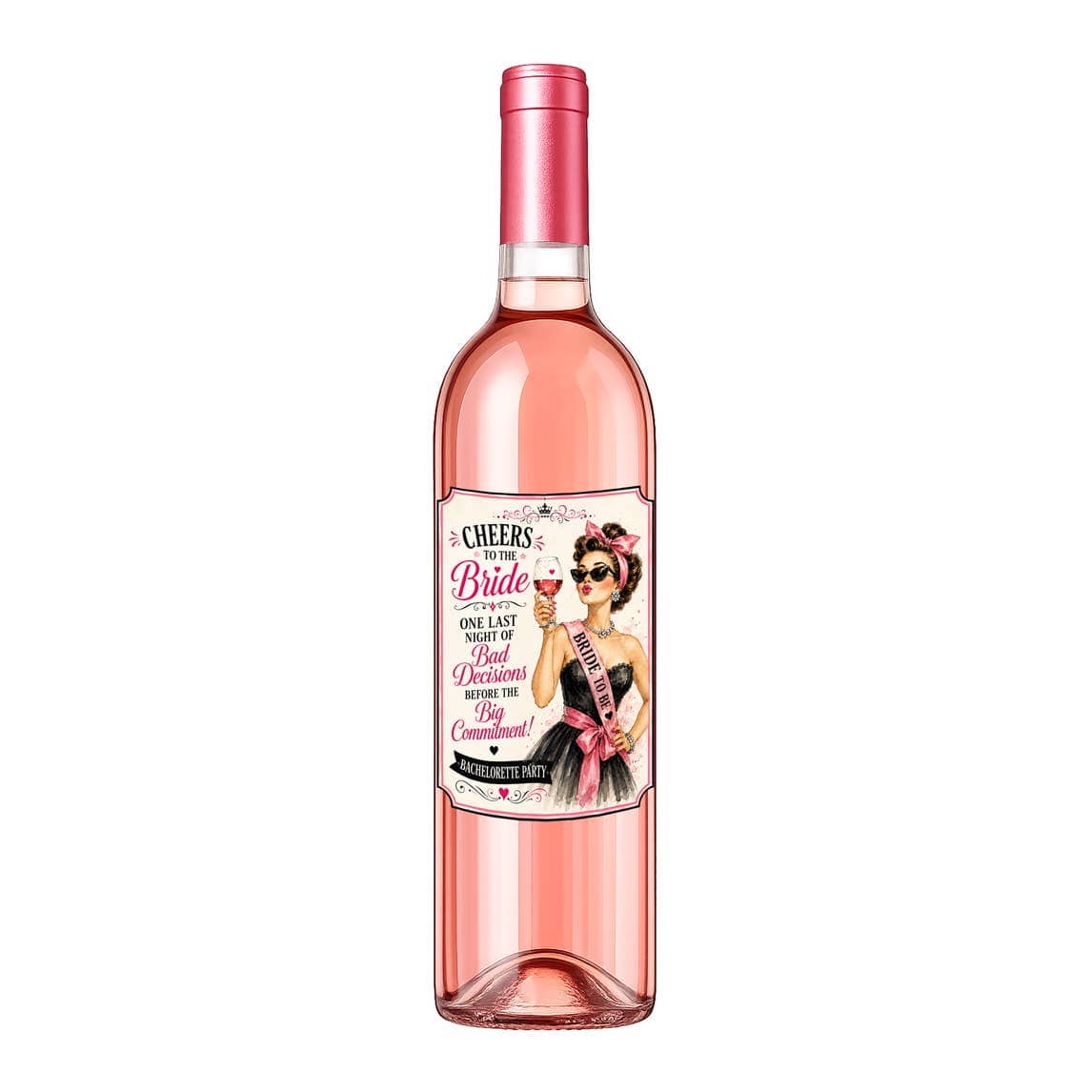 Sassy Talkin Sassy Vine Cheers To the Bride Wine Label - Little Miss Muffin Children & Home