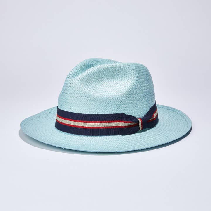 Classic Blue Panama Handmade Straw Hat