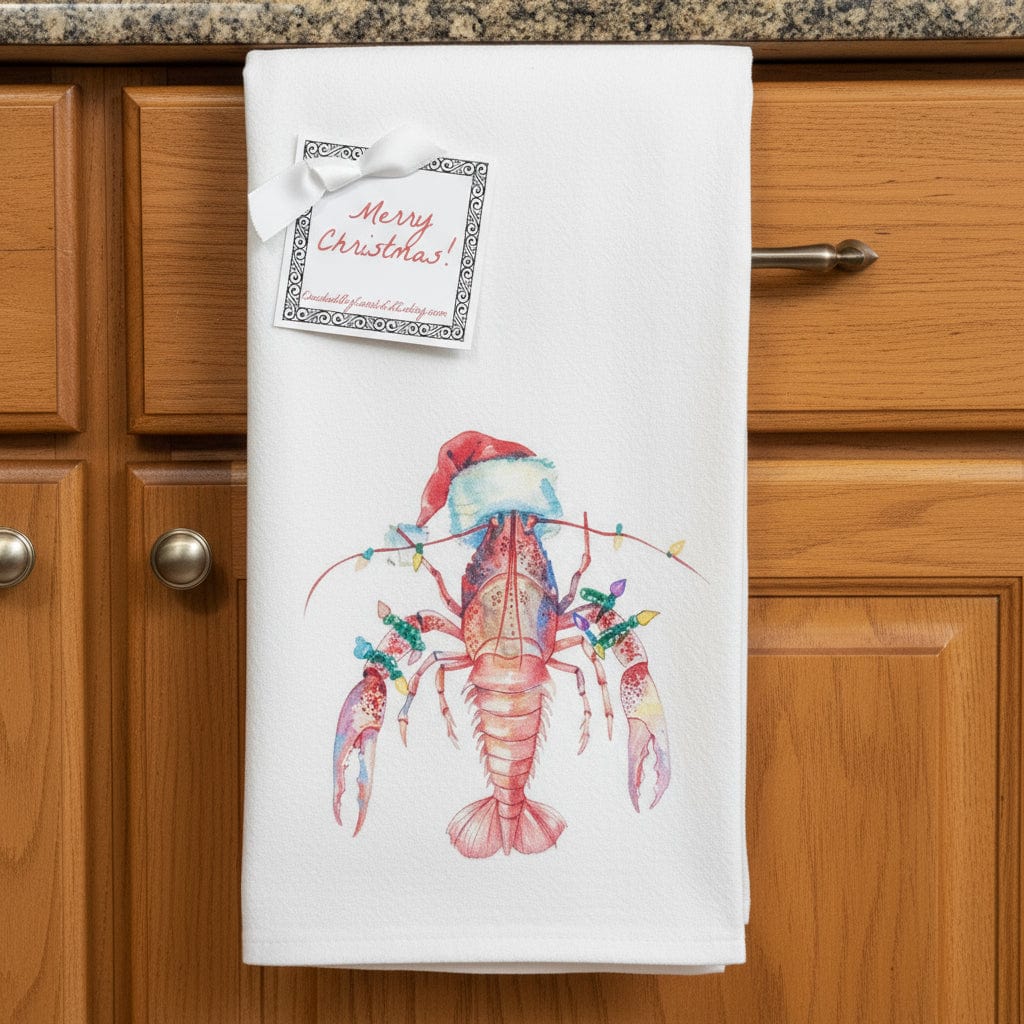 Crawfish Santa Towel