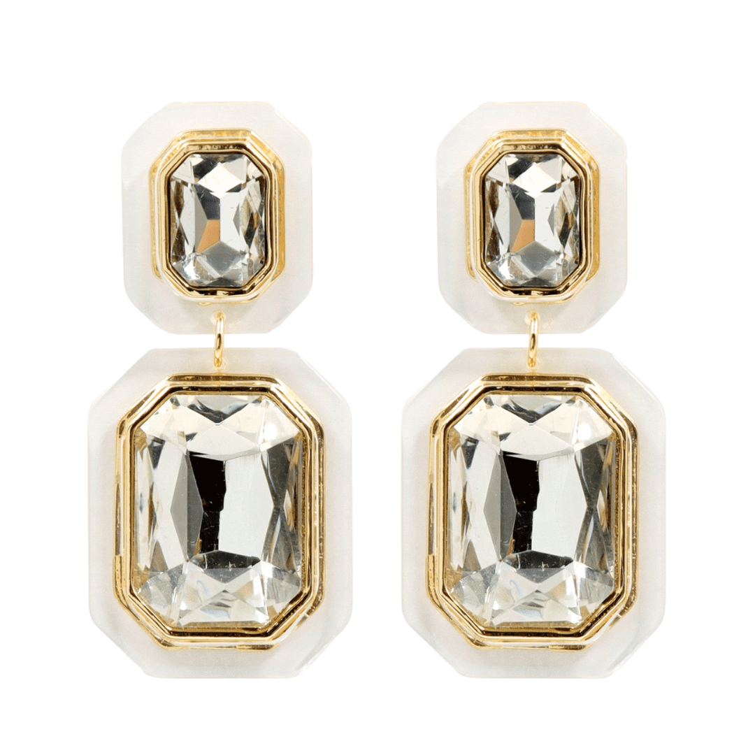 Brianna Cannon Wholesale Brianna Cannon Clear Crystal Drop Earrings - Little Miss Muffin Children & Home