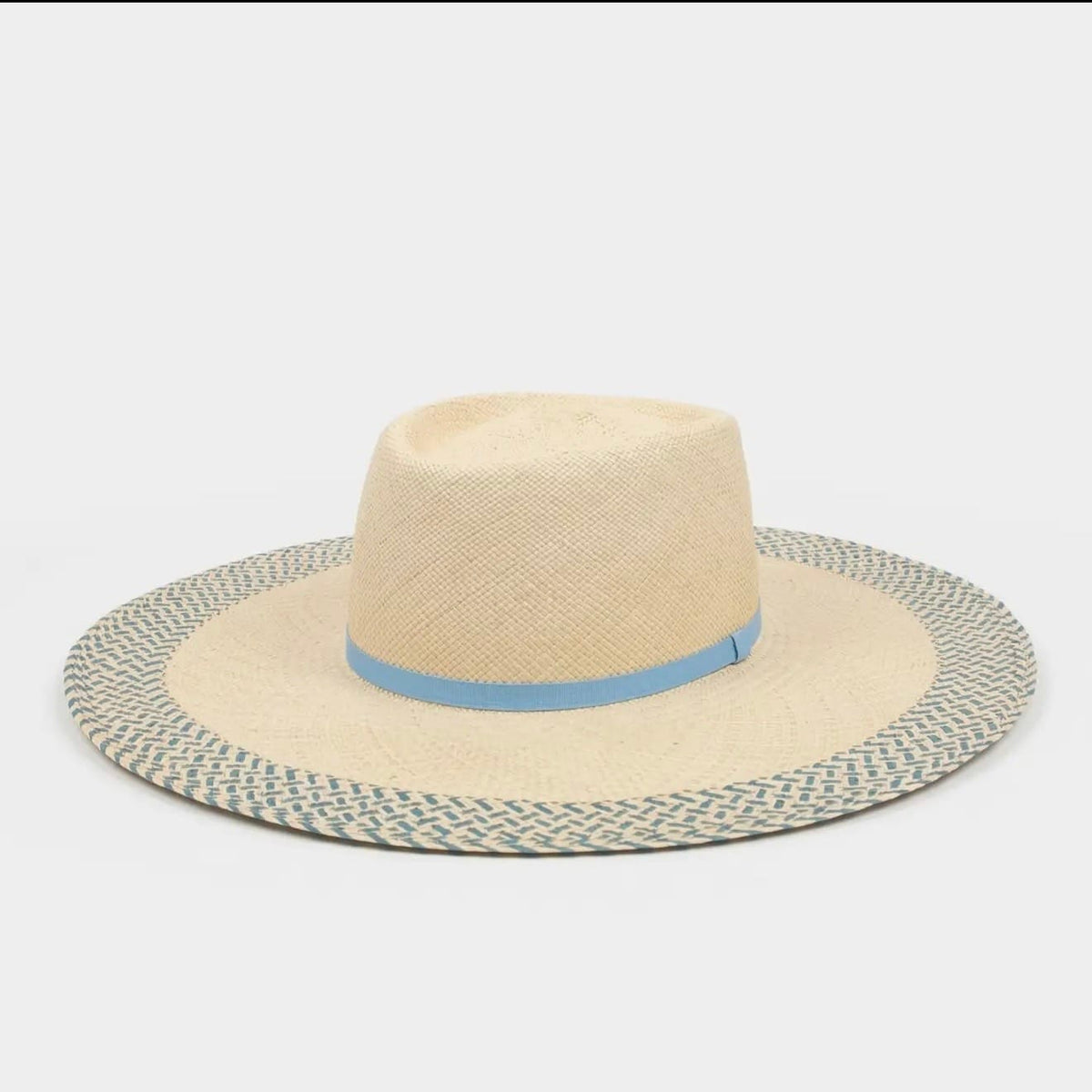 Summer Sky Wide Brim Panama Hat – Special Edition Genuine Handwoven Straw Hat