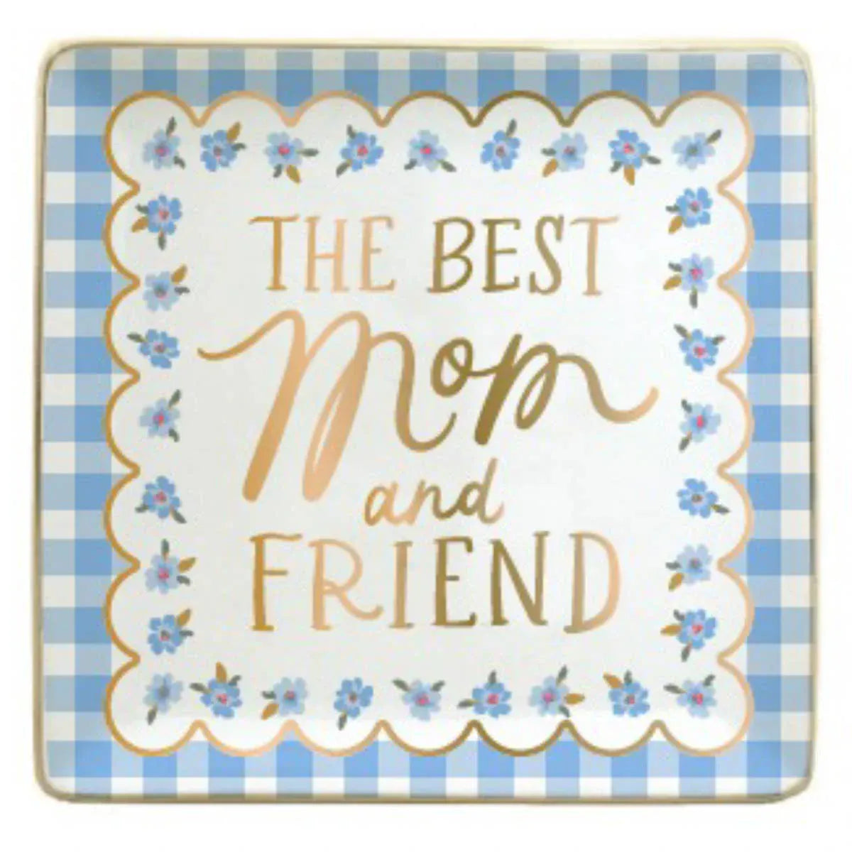Best Mom and Friend Mother's Day Ceramic Trinket Tray