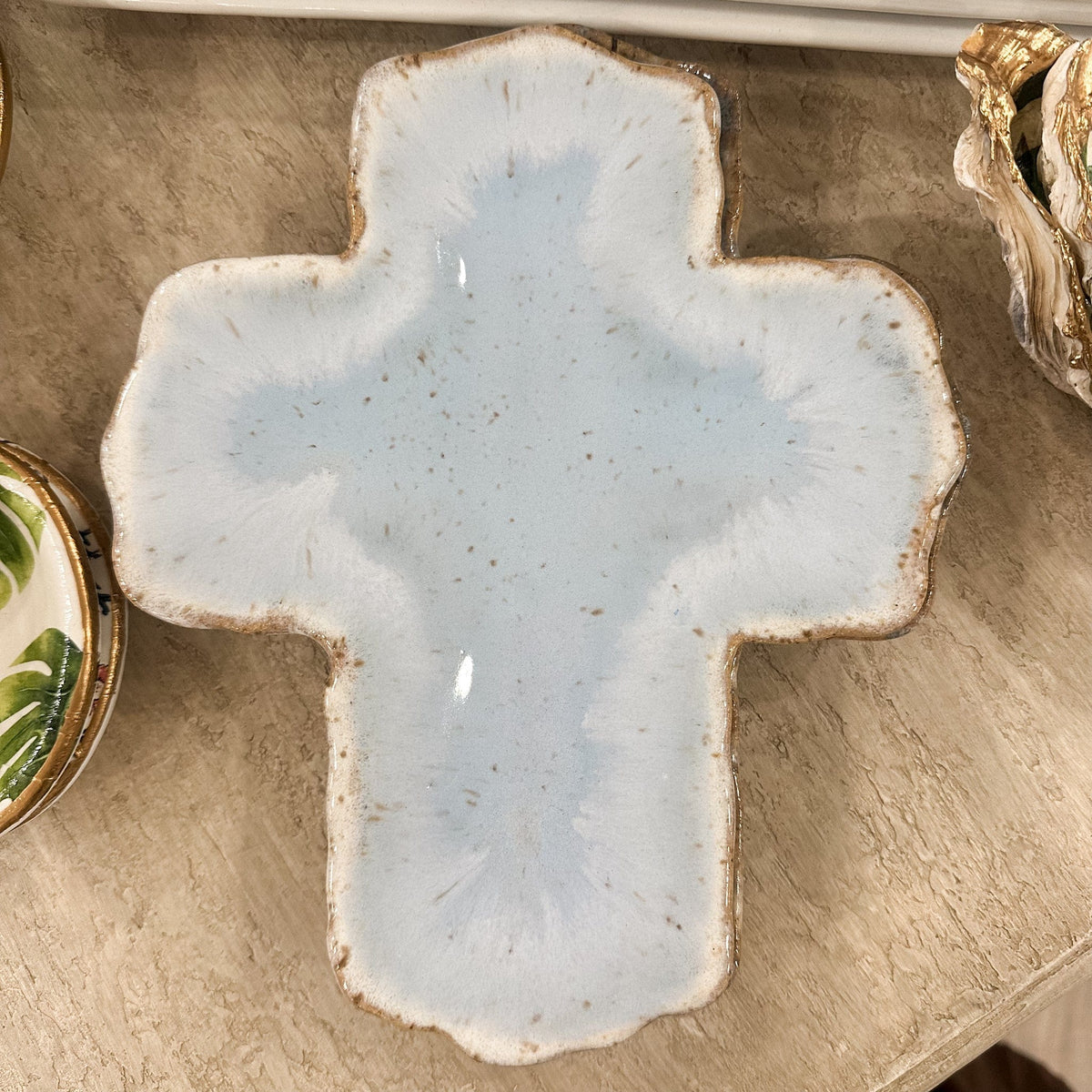 Etta B Pottery Wisteria Gifting Cross - Little Miss Muffin Children & Home