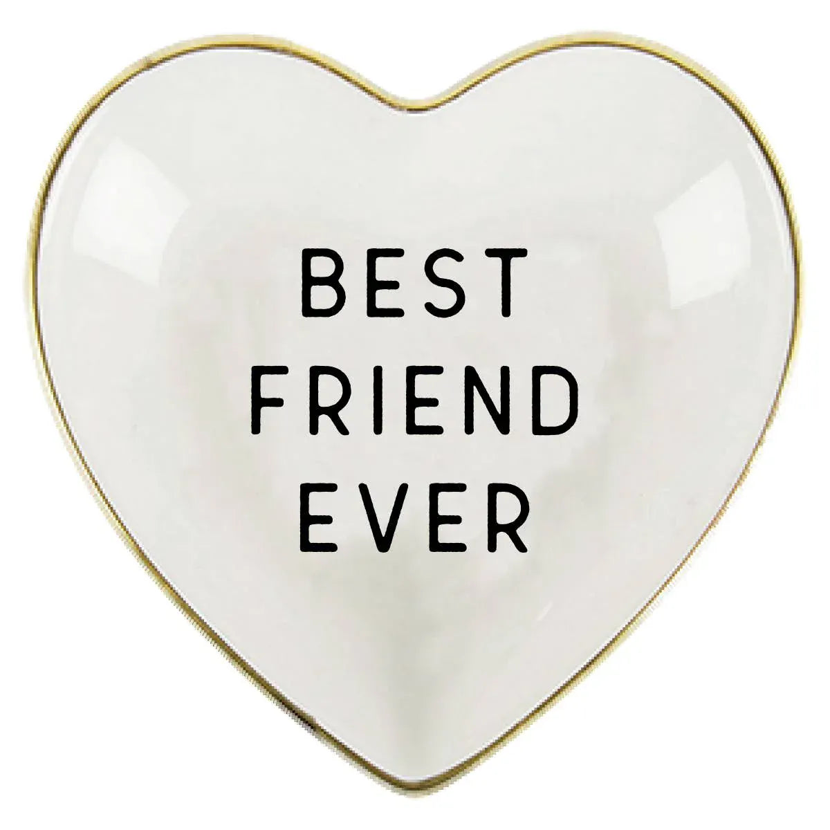Best Friend Ever Ceramic Heart Shaped Trinket Tray