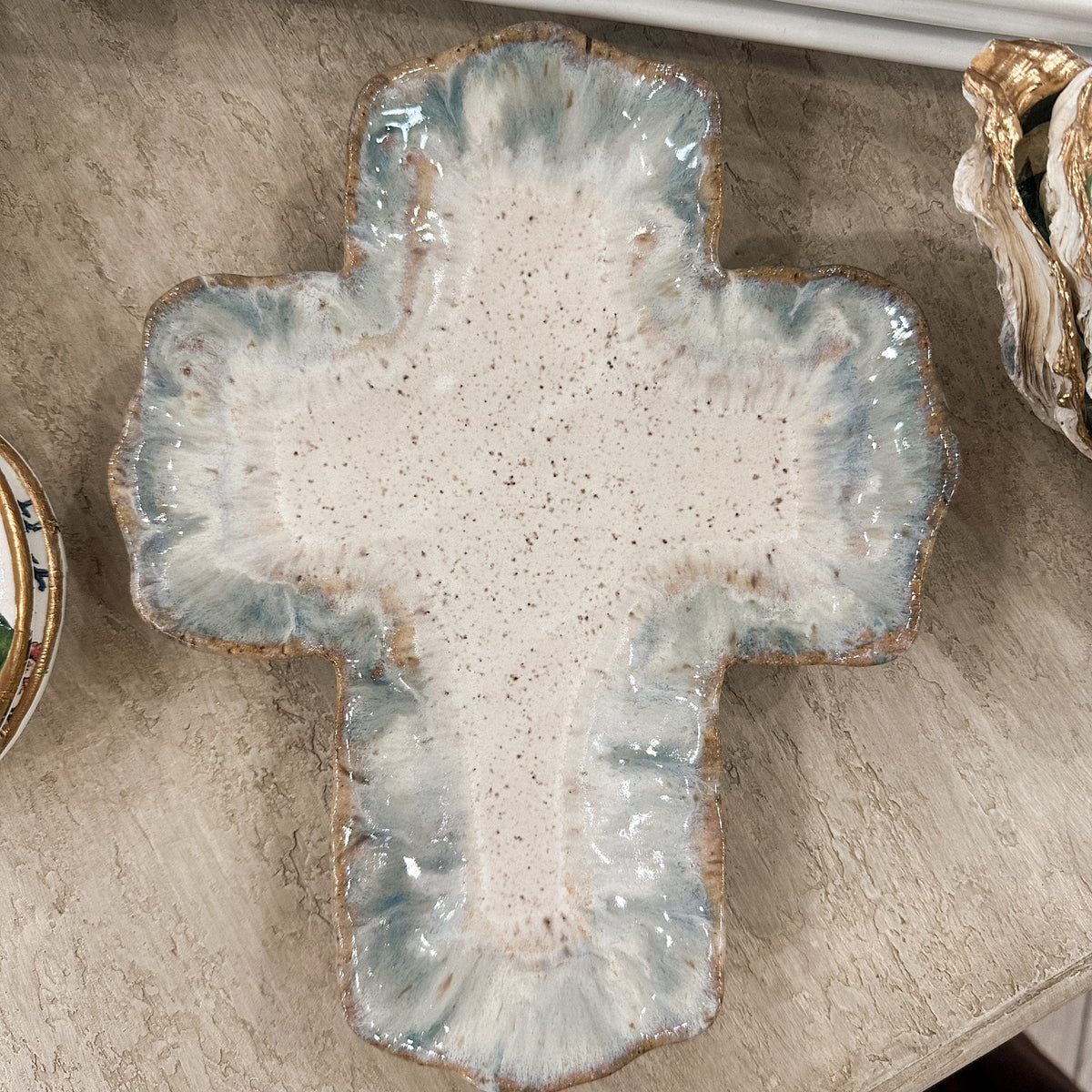 Etta B Pottery Oasis Gifting Cross - Little Miss Muffin Children & Home