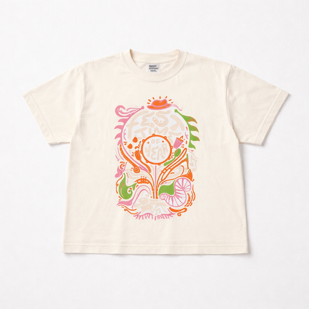 Whereable Art Fest Time of Year Ladies Cropped Tee - Little Miss Muffin Children & Home
