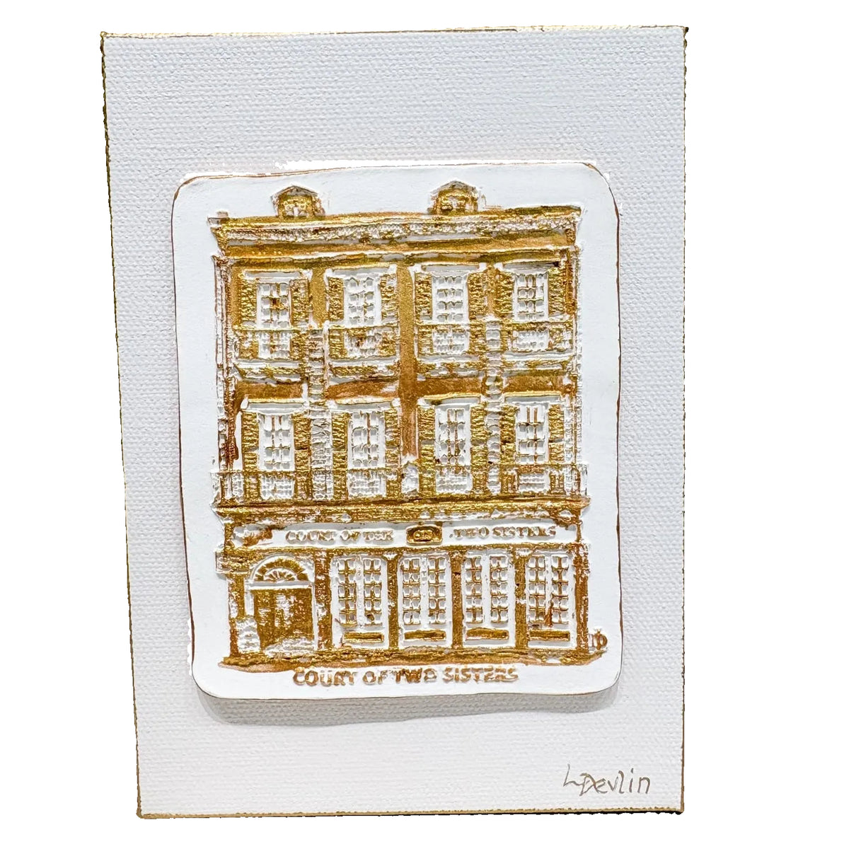 Lisa Devlin Designs Court of Two Sisters – Original Clay Art on Canvas by Lisa Devlin - Little Miss Muffin Children & Home