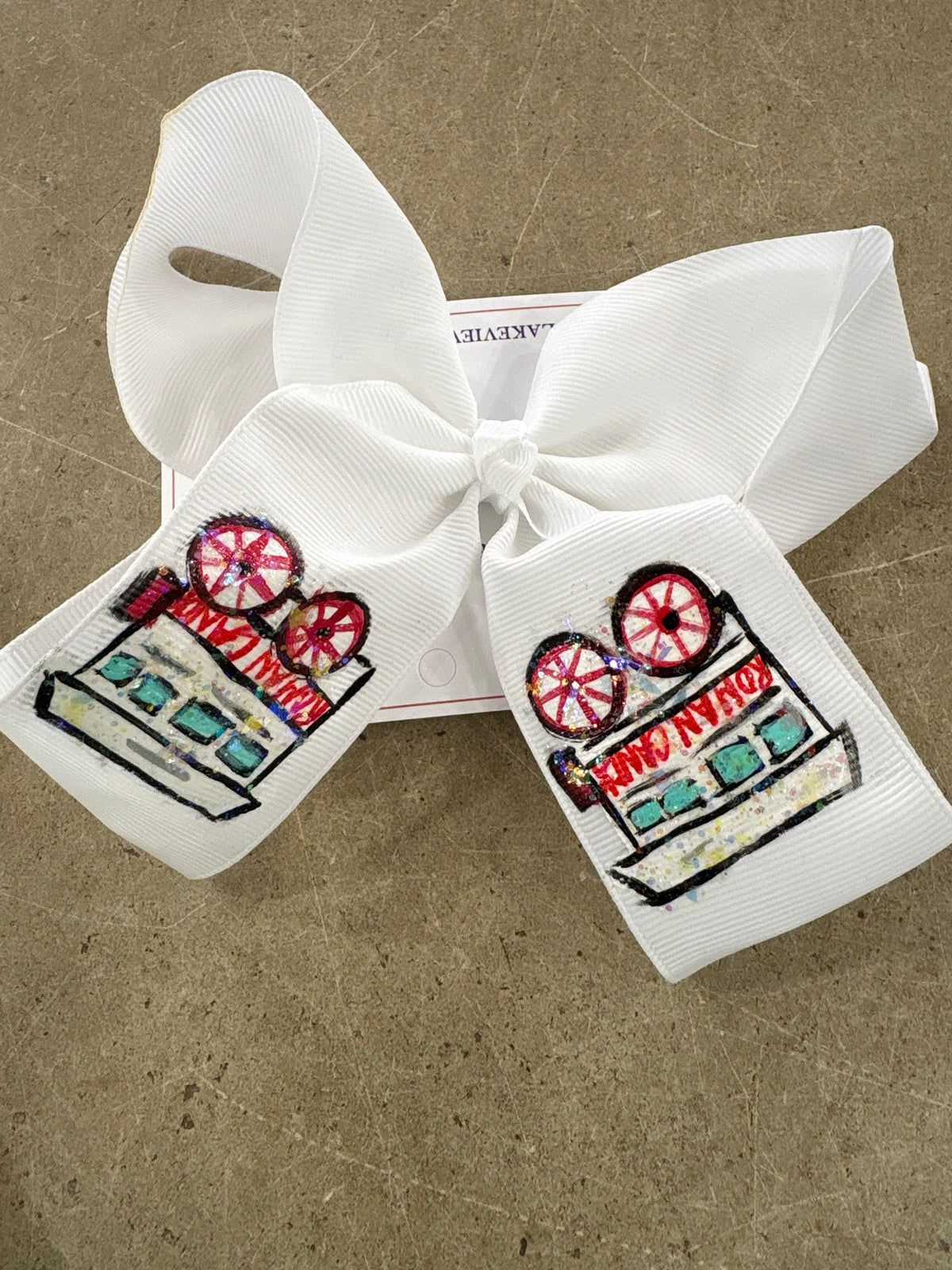 Heidi Davis Bows Roman Candy Hand Painted Bow Double Glitter - Little Miss Muffin Children & Home
