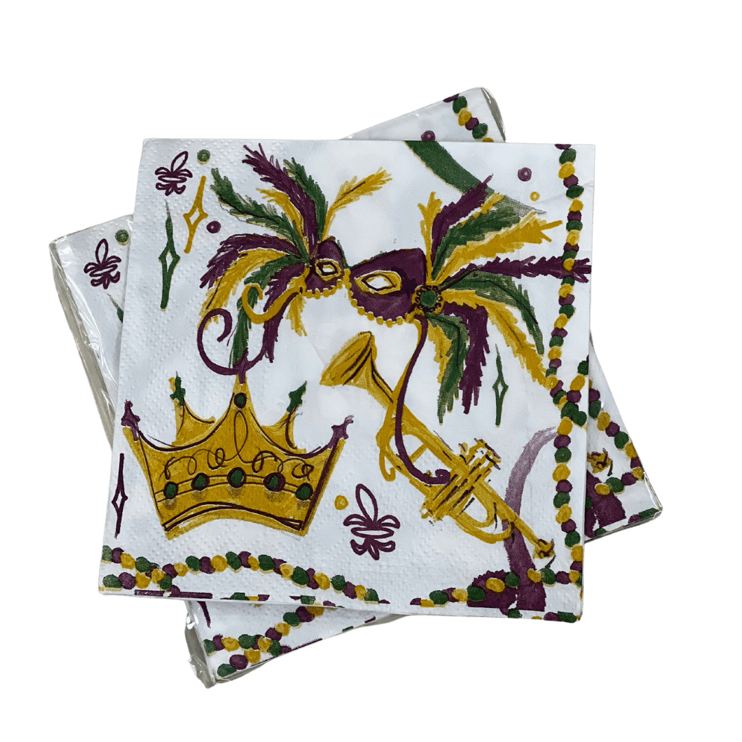 The Parish Line The Parish Line Mardi Gras Mask Cocktail Napkins - Little Miss Muffin Children & Home