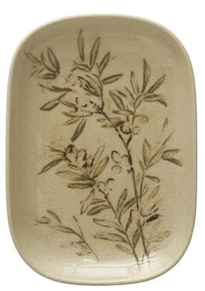 Creative Co-op Debossed Stoneware Dish, 4 Styles (Each One Will Vary) - Little Miss Muffin Children & Home