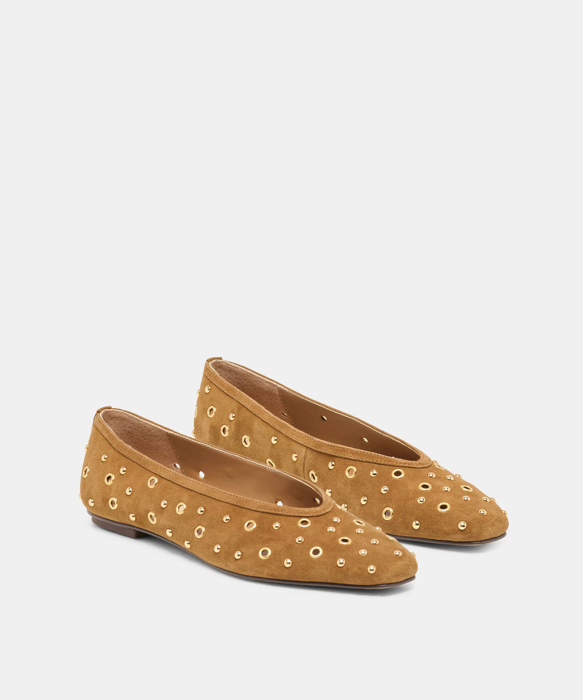 Dolce Vita Dolce Vita Caret Stud Flat in Light Brown Suede - Little Miss Muffin Children & Home