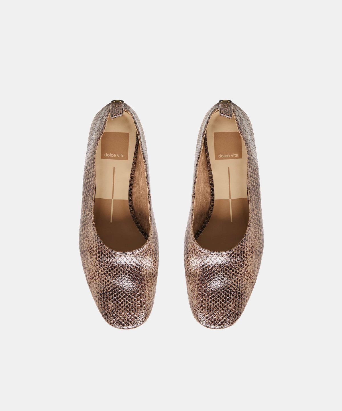 Dolce Vita Kory Ballet Flats Snake Tan Embossed Leather - Little Miss Muffin Children & Home