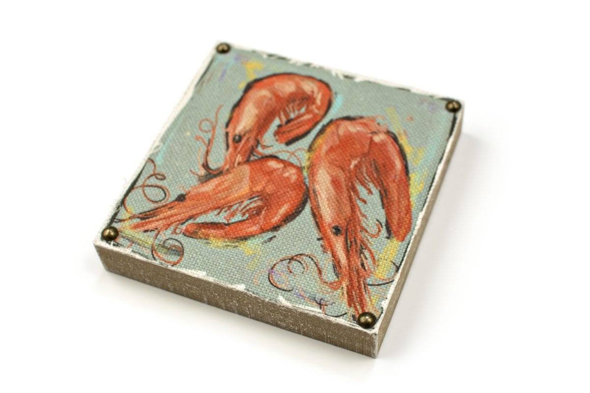 Second Line Ventures The Parish Line Shrimp Art Block - Little Miss Muffin Children & Home